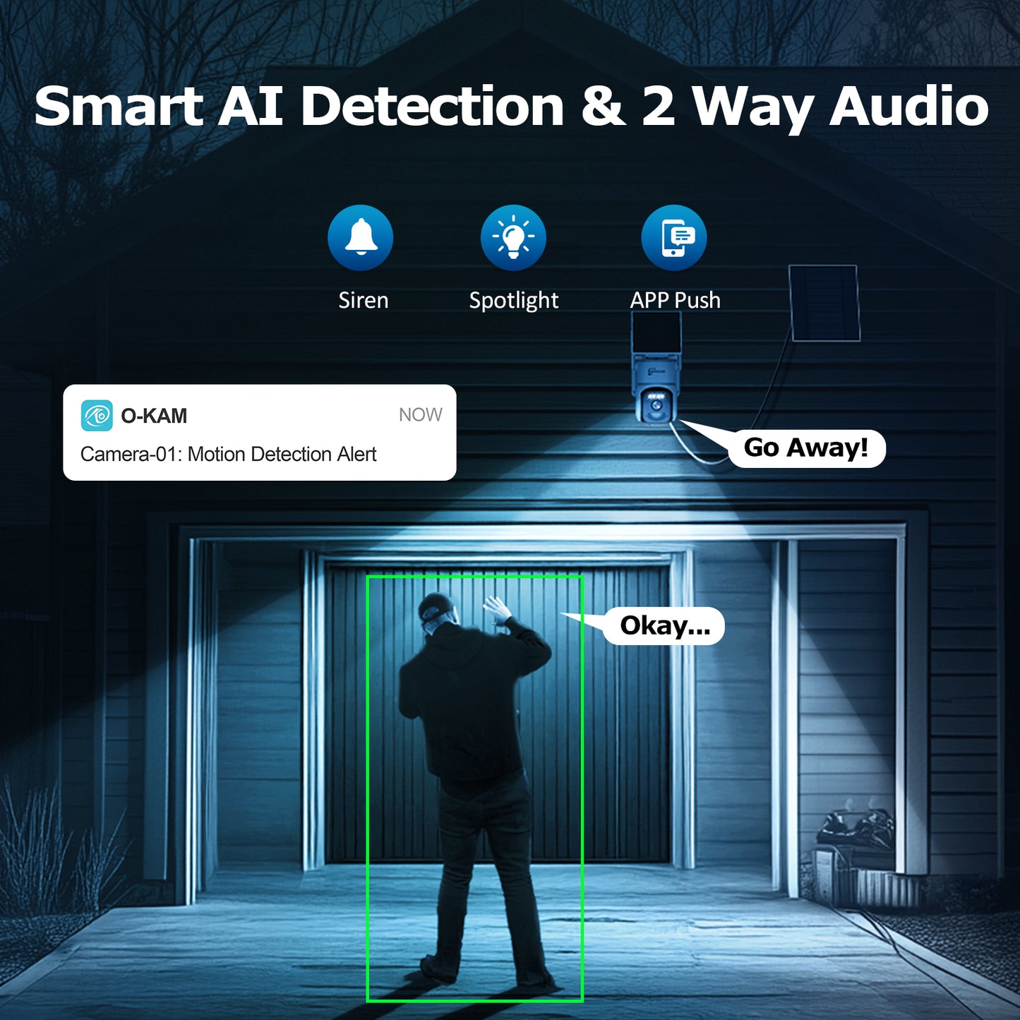 4G LTE Cellular Security Camera Outdoor with Dual Solar Panels, Includes 360-Day Unlimited IoT Data